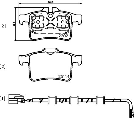 A.B.S. P 36 034 BREMBO Bremsbelagsatz, Scheibenbremse